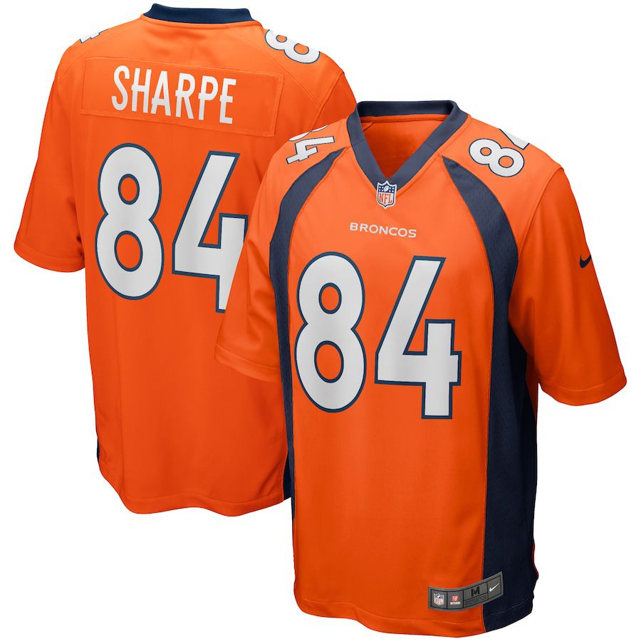 Men Denver Broncos #84 Shannon Sharpe Nike Orange Game Retired Player NFL Jersey->denver broncos->NFL Jersey